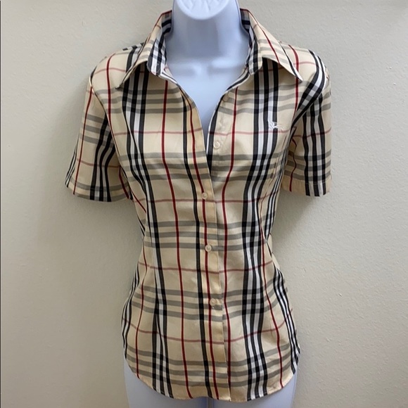 Burberry Tops - Burberry London Check Button Down Shirt L